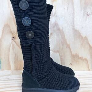 UGG Black Knit Winter Boots